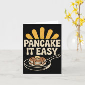 Pannenkoek Het Is Gemakkelijk Grappig Ontbijt Brun Kaart (Gele Bloem)