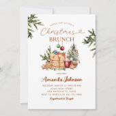 Pannenkoek Hot Cocoa Holiday Party Kerstbrunch Kaart (Voorkant)