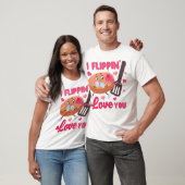 Pannenkoek I Flippin' Love You Valentijnsdag T-shirt (Unisex)