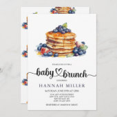 pannenkoek | Leuke baby douche uitnodigingen (Voorkant / Achterkant)
