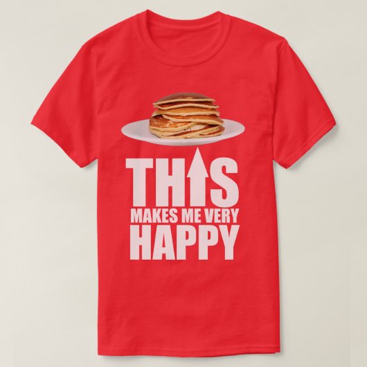 Pannenkoek maakt me blij t-shirt (Design voorkant)