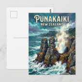 Pannenkoek Rotsen Nieuw-Zeeland Briefkaart (Voorkant / Achterkant)