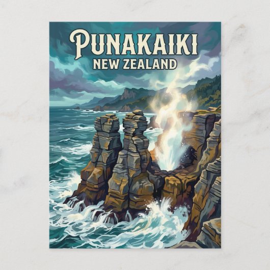 Pannenkoek Rotsen Nieuw-Zeeland Briefkaart (Voorkant)