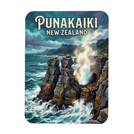 Pannenkoek Rotsen Nieuw-Zeeland Magneet (Verticaal)