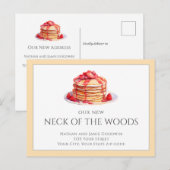 Pannenkoek verhuizing nieuwe thuis aankondiging briefkaart (Voorkant / Achterkant)