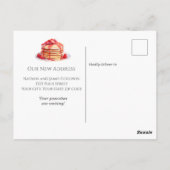 Pannenkoek verhuizing nieuwe thuis aankondiging briefkaart (Achterkant)
