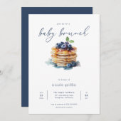 Pannenkoeken Baby Brunch Baby Shower Uitnodiging m (Voorkant / Achterkant)