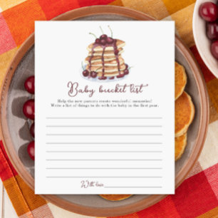 Pannenkoeken baby shower Baby bucket list