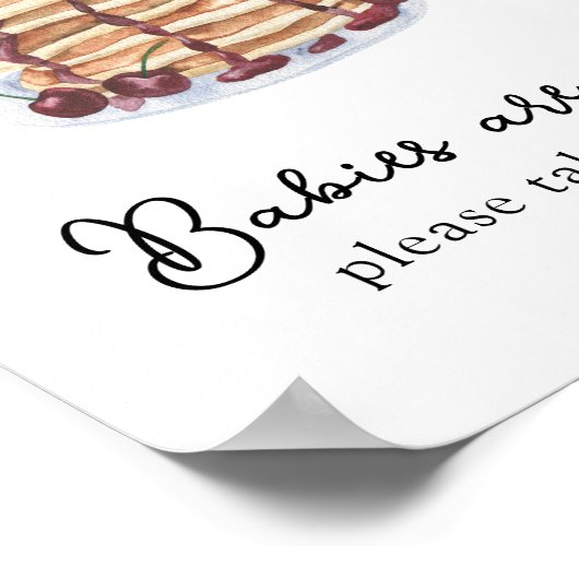Pannenkoeken Baby shower Baby's zijn zoet Poster (Hoek)