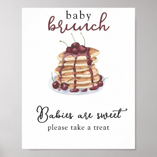 Pannenkoeken Baby shower Baby's zijn zoet Poster (Voorkant)