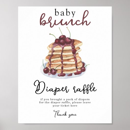 Pannenkoeken baby shower Luierkrabbel Poster (Voorkant)