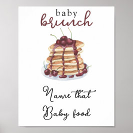 Pannenkoeken Baby shower Naam dat baby voedsel spe Poster