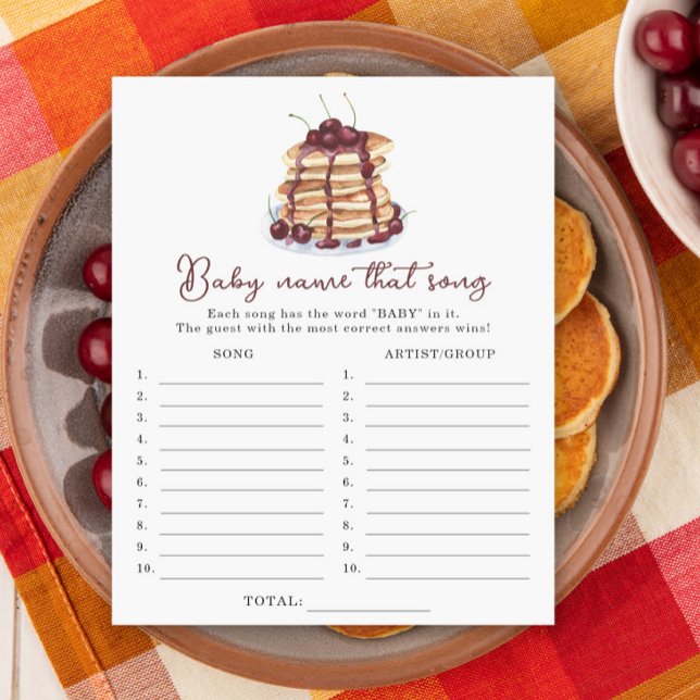 Pannenkoeken baby shower Noem dat liedje spel (Creator heeft geüpload)