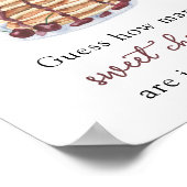 Pannenkoeken Baby shower Raad eens hoeveel kersen Poster (Hoek)