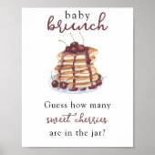 Pannenkoeken Baby shower Raad eens hoeveel kersen Poster (Voorkant)