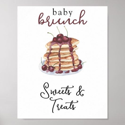 Pannenkoeken Baby shower snoep en lekkernijen Poster (Voorkant)