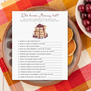 Pannenkoeken baby shower - Wie kent mama het beste