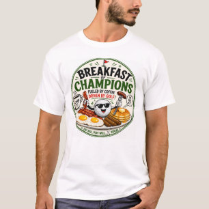 Pannenkoeken Bacon Birdies Grappige Golf Ontbijt T-shirt