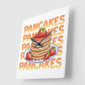 Pannenkoeken Bedekt met Aardbeien Vierkante Klok (Hoek)