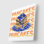 Pannenkoeken Bedekt met bosbessen Vierkante Klok (Hoek)