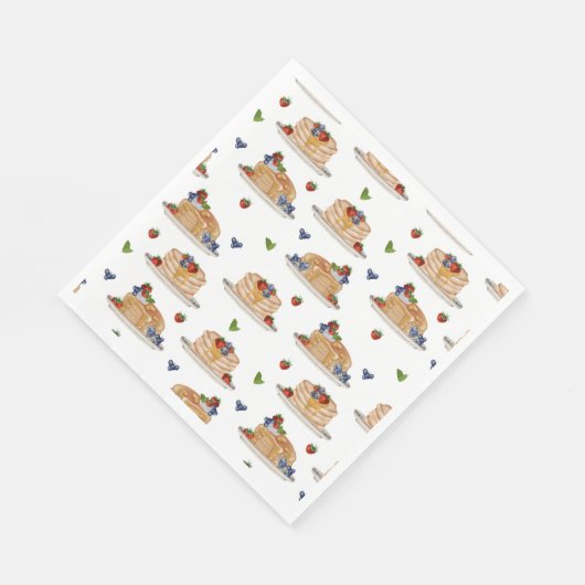 Pannenkoeken Bessen Ontbijt Brunch Servet (Hoek)