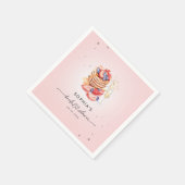 Pannenkoeken Brunch & Bubbly Roze Vrijgezellenfees Servet (Hoek)