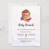 Pannenkoeken Brunch Genderneutraal Baby shower Kaart (Voorkant)