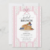 Pannenkoeken Brunch Roze Botanische Bruiloftsbruil Kaart (Voorkant)