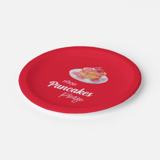 Pannenkoeken Brunch Verjaardag Papieren Bordje (Gekanteld)