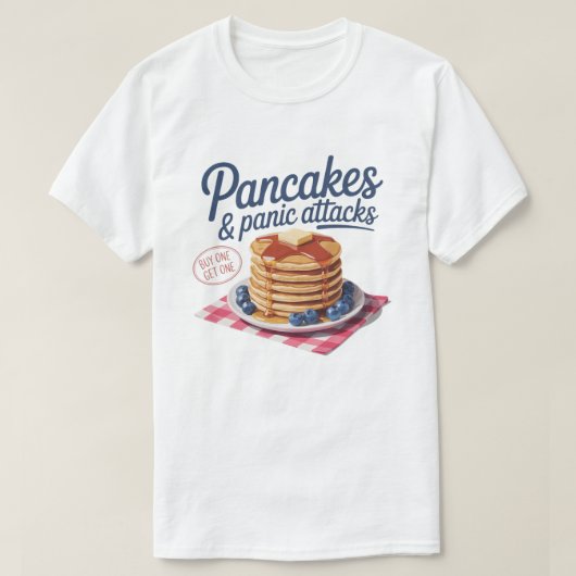 Pannenkoeken cadeau, Grappig ontbijt t-shirt, Food T-shirt (Design voorkant)