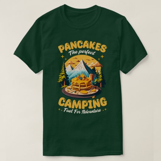 Pannenkoeken de perfecte kampeerbrandstof voor avo t-shirt (Design voorkant)