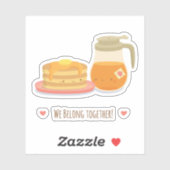 Pannenkoeken en ahornsiroop horen bij elkaar sticker (Vel)