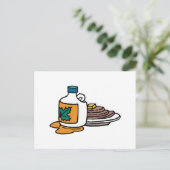 pannenkoeken en esdoornsiroop briefkaart (Staand voorkant)