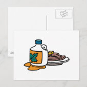 pannenkoeken en esdoornsiroop briefkaart (Voorkant / Achterkant)