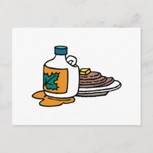 pannenkoeken en esdoornsiroop briefkaart