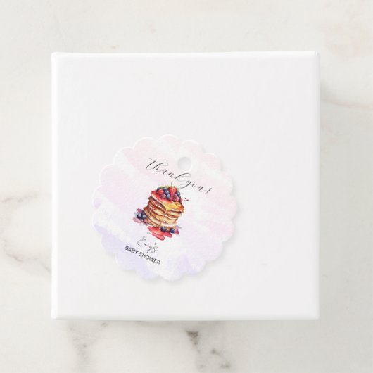 Pannenkoeken en fopspenen Brunch Baby shower Bedankjes Labels (In situ)