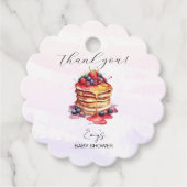 Pannenkoeken en fopspenen Brunch Baby shower Bedankjes Labels (Voorkant)
