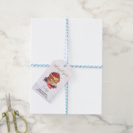 Pannenkoeken en fopspenen Brunch Baby shower Cadeaulabel
