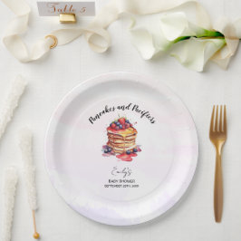 Pannenkoeken en fopspenen Brunch Baby shower Papieren Bordje
