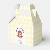 Pannenkoeken en fopspenen Gingham Plaid Baby showe Bedankdoosjes (Voorkant Zijde)