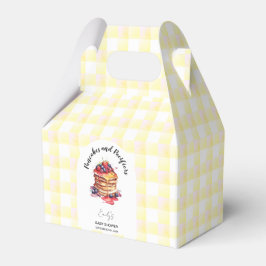 Pannenkoeken en fopspenen Gingham Plaid Baby showe Bedankdoosjes