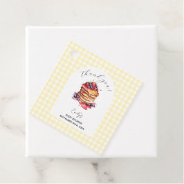 Pannenkoeken en fopspenen Gingham Plaid Baby showe Bedankjes Labels