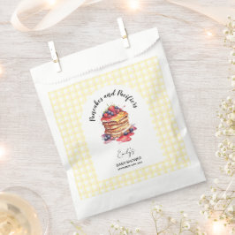 Pannenkoeken en fopspenen Gingham Plaid Baby showe Bedankzakje