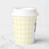 Pannenkoeken en fopspenen Gingham Plaid Baby showe Papieren Bekers (Rechts)