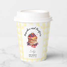 Pannenkoeken en fopspenen Gingham Plaid Baby showe Papieren Bekers