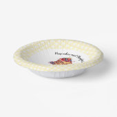 Pannenkoeken en fopspenen Gingham Plaid Baby showe Papieren Kommen (Gebogen)