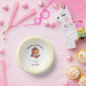 Pannenkoeken en fopspenen Gingham Plaid Baby showe Papieren Kommen (Feest)