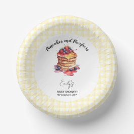 Pannenkoeken en fopspenen Gingham Plaid Baby showe Papieren Kommen