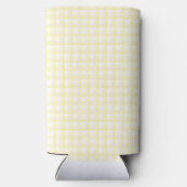 Pannenkoeken en fopspenen Gingham Plaid Baby showe Seltzer Blikjeskoeler (Achterkant)