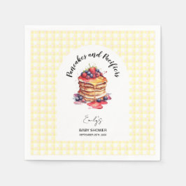 Pannenkoeken en fopspenen Gingham Plaid Baby showe Servet